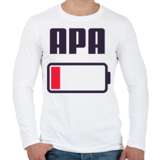 PRINTFASHION Apa kimerült - Férfi hosszú ujjú póló - Fehér férfi póló