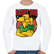 PRINTFASHION Apa kutya - Férfi pulóver - Fehér