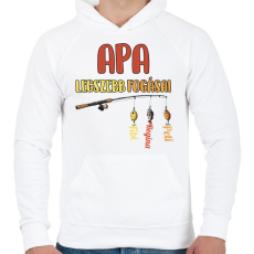 PRINTFASHION Apa legszebb fogásai egyedi nevekkel - Férfi kapucnis pulóver - Fehér