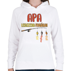 PRINTFASHION Apa legszebb fogásai egyedi nevekkel - Női kapucnis pulóver - Fehér