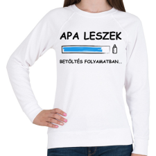 PRINTFASHION Apa leszek betöltése folyamatban - Női pulóver - Fehér női pulóver, kardigán