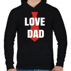 PRINTFASHION Apa love - Férfi kapucnis pulóver - Fekete