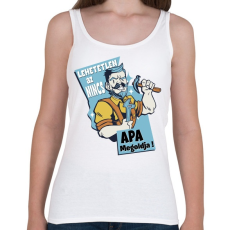 PRINTFASHION Apa megoldja - szuper apu - Női atléta - Fehér