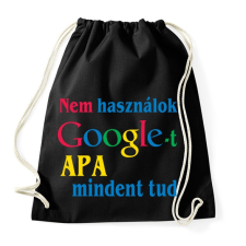 PRINTFASHION Apa mindent tud - Sportzsák, Tornazsák - Fekete tornazsák