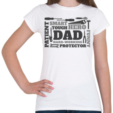 PRINTFASHION Apa - Női póló - Fehér