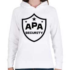PRINTFASHION Apa security fekete - Női kapucnis pulóver - Fehér
