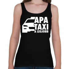 PRINTFASHION Apa taxi fehér - Női atléta - Fekete női trikó