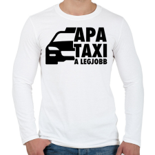 PRINTFASHION Apa taxi fekete - Férfi hosszú ujjú póló - Fehér férfi póló