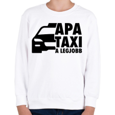PRINTFASHION Apa taxi fekete - Gyerek pulóver - Fehér gyerek pulóver, kardigán