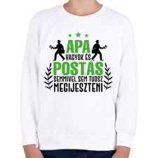 PRINTFASHION Apa vagyok és postás - Gyerek pulóver - Fehér gyerek pulóver, kardigán