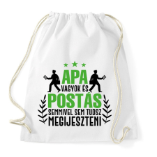 PRINTFASHION Apa vagyok és postás - Sportzsák, Tornazsák - Fehér tornazsák