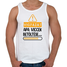 PRINTFASHION Apa viccek betöltése - Férfi atléta - Fehér