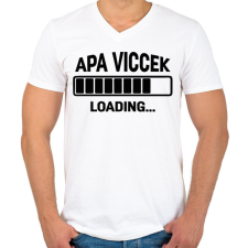 PRINTFASHION Apa viccek - loading... - Férfi V-nyakú póló - Fehér férfi póló