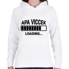 PRINTFASHION Apa viccek - loading... - Női kapucnis pulóver - Fehér női pulóver, kardigán