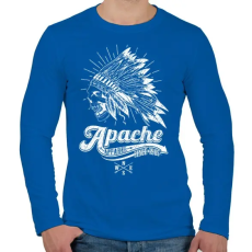 PRINTFASHION Apacs - Férfi hosszú ujjú póló - Királykék