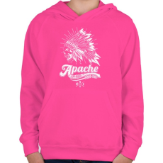PRINTFASHION Apacs - Gyerek kapucnis pulóver - Fukszia