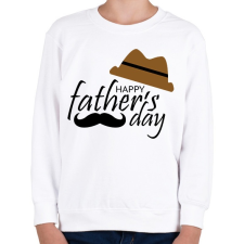 PRINTFASHION Apák napja bajusz - Gyerek pulóver - Fehér gyerek pulóver, kardigán