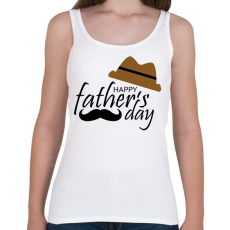 PRINTFASHION Apák napja bajusz - Női atléta - Fehér