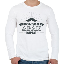 PRINTFASHION Apák napja - Férfi hosszú ujjú póló - Fehér férfi póló