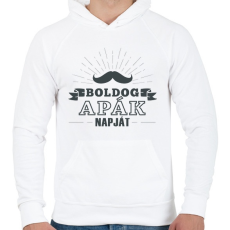 PRINTFASHION Apák napja - Férfi kapucnis pulóver - Fehér