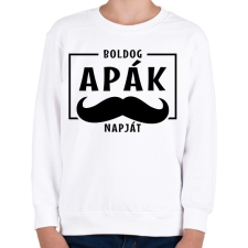 PRINTFASHION Apák napja - Gyerek pulóver - Fehér gyerek pulóver, kardigán