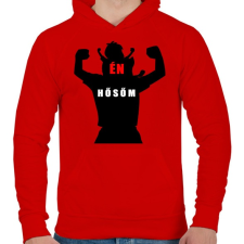 PRINTFASHION APÁKNAPJÁRA2 - Férfi kapucnis pulóver - Piros férfi pulóver, kardigán