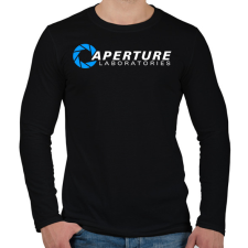 PRINTFASHION Aperture Laboratories - Férfi hosszú ujjú póló - Fekete férfi póló