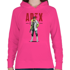 PRINTFASHION Apex Crypto - Női kapucnis pulóver - Fukszia