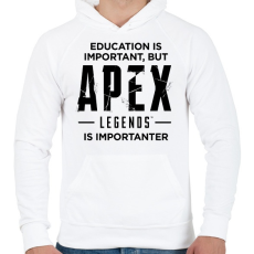 PRINTFASHION Apex Is Importanter (Black) - Férfi kapucnis pulóver - Fehér