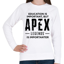 PRINTFASHION Apex Is Importanter (Black) - Női pulóver - Fehér női pulóver, kardigán