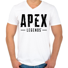 PRINTFASHION Apex Legends - Férfi V-nyakú póló - Fehér férfi póló