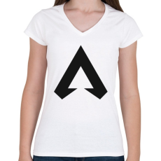 PRINTFASHION Apex Legends Ikon (Fekete) - Női V-nyakú póló - Fehér