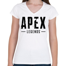 PRINTFASHION Apex Legends - Női V-nyakú póló - Fehér