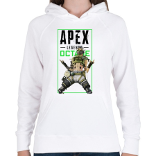 PRINTFASHION Apex Legends Octane - Női kapucnis pulóver - Fehér női pulóver, kardigán