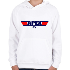 PRINTFASHION Apex Legends - TopGun logó - Gyerek kapucnis pulóver - Fehér