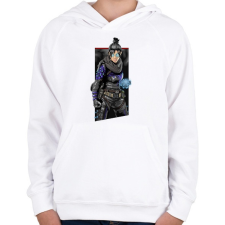 PRINTFASHION Apex Legends Wraith - Gyerek kapucnis pulóver - Fehér gyerek pulóver, kardigán