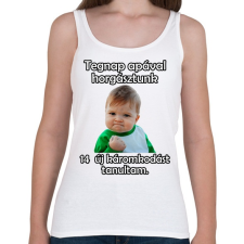 PRINTFASHION Apja fia horgászat - Női atléta - Fehér női trikó