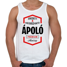 PRINTFASHION Ápoló prémium minőség - Férfi atléta - Fehér