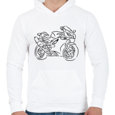 PRINTFASHION aprilia rsv 1000 r factory - Férfi kapucnis pulóver - Fehér férfi pulóver, kardigán