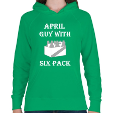 PRINTFASHION Áprilisban született kockás hasú 2 - Női kapucnis pulóver - Zöld női pulóver, kardigán