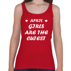 PRINTFASHION Áprilisi csajok a legcukibbak - Női atléta - Cseresznyepiros