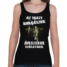 PRINTFASHION Áprilisi horgász - Női atléta - Fekete
