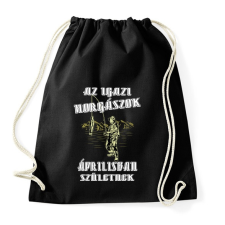 PRINTFASHION Áprilisi horgász - Sportzsák, Tornazsák - Fekete tornazsák