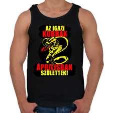 PRINTFASHION Áprilisi Kobra - Férfi atléta - Fekete atléta, trikó