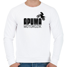 PRINTFASHION APU MA MOTOROZIK - Férfi pulóver - Fehér férfi pulóver, kardigán