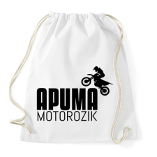 PRINTFASHION APU MA MOTOROZIK - Sportzsák, Tornazsák - Fehér tornazsák