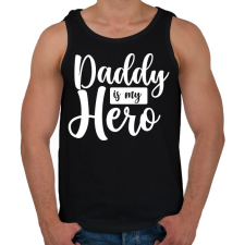 PRINTFASHION Apukám az én hősöm - Férfi atléta - Fekete atléta, trikó