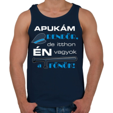 PRINTFASHION Apukám Rendőr - Férfi atléta - Sötétkék atléta, trikó