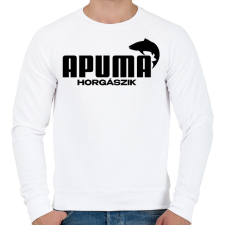 PRINTFASHION Apuma horgászik - Férfi pulóver - Fehér férfi pulóver, kardigán