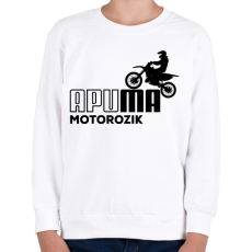 PRINTFASHION Apuma motor - Gyerek pulóver - Fehér